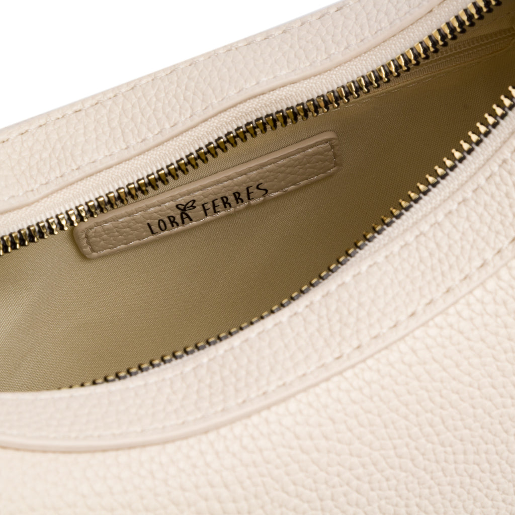 Borsa a spalla bianco off-white da Donna con logo in metallo Lora Ferres