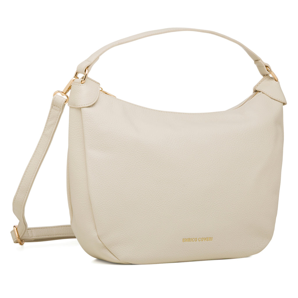Borsa a spalla bianco off-white da Donna con logo Enrico Coveri