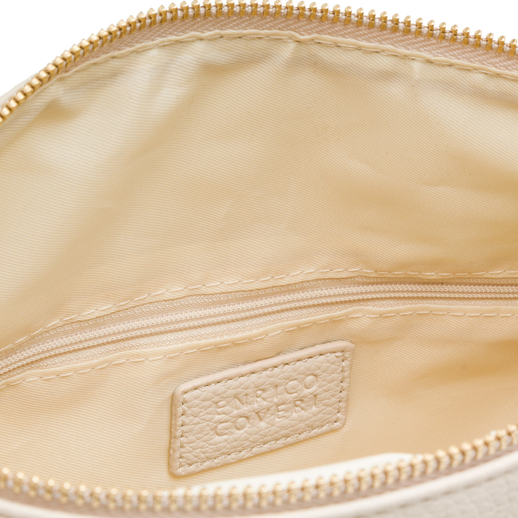 Borsa a spalla bianco off-white da Donna con logo Enrico Coveri