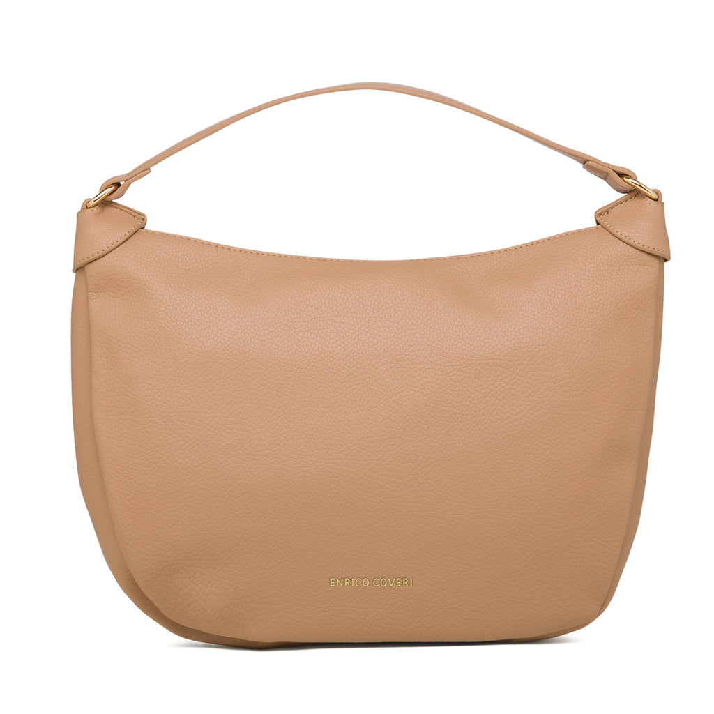 Borsa a spalla beige da Donna con logo Enrico Coveri