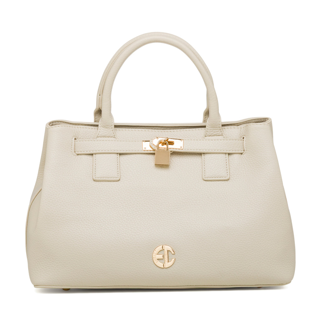 Borsa a mano bianco off-white da Donna con dettaglio lucchetto Enrico Coveri