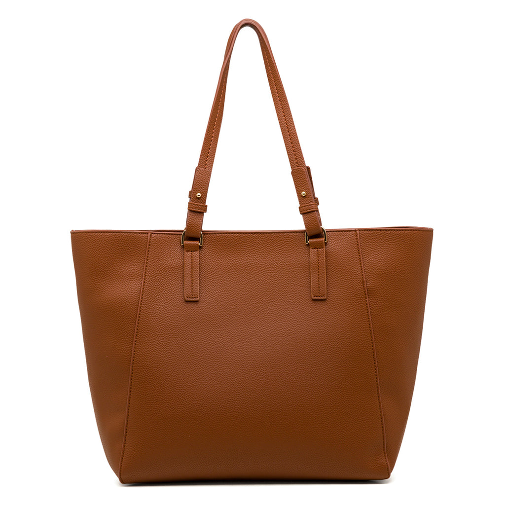 Borsa a spalla marrone da Donna con logo pendente dorato Lumberjack