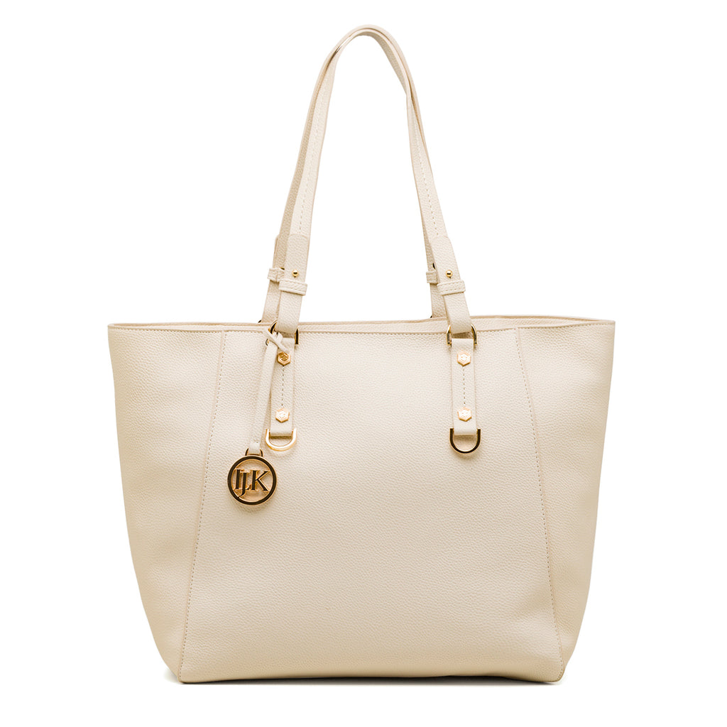 Borsa a spalla bianca off-white da Donna con logo pendente dorato Lumberjack