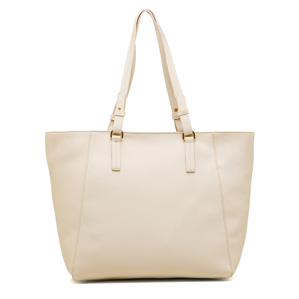 Borsa a spalla bianca off-white da Donna con logo pendente dorato Lumberjack