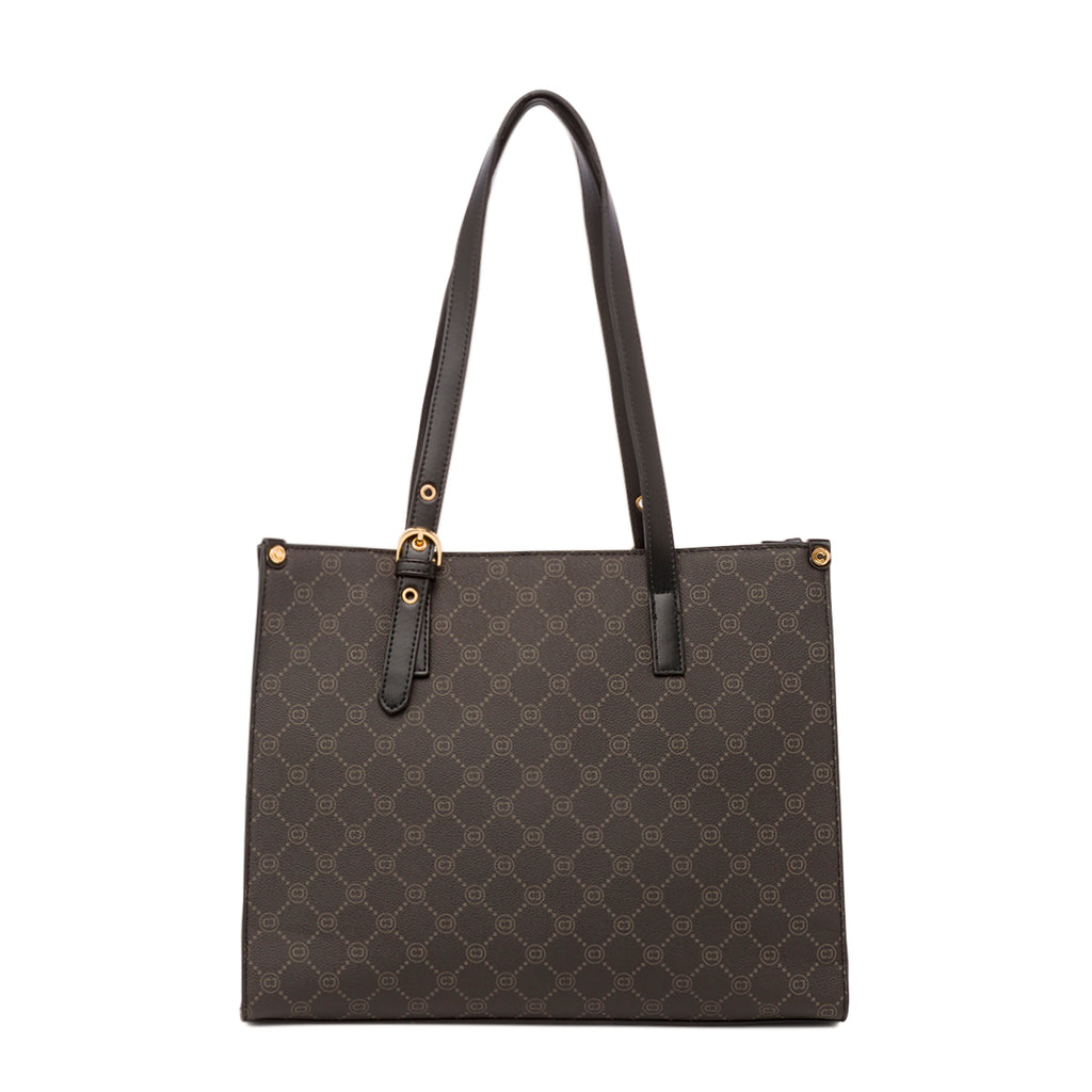 Borsa a spalla nera da Donna con stampa Carrera