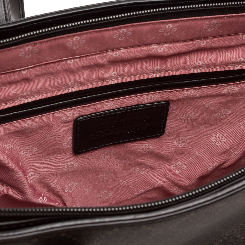 Borsa a spalla nera da Donna con stampa Carrera