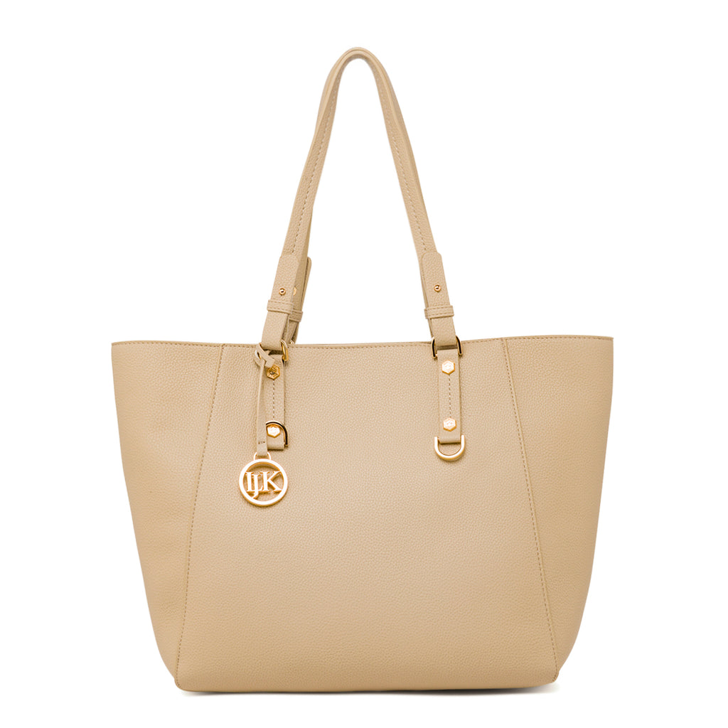 Borsa a spalla beige da Donna con ciondolo logo Lumberjack