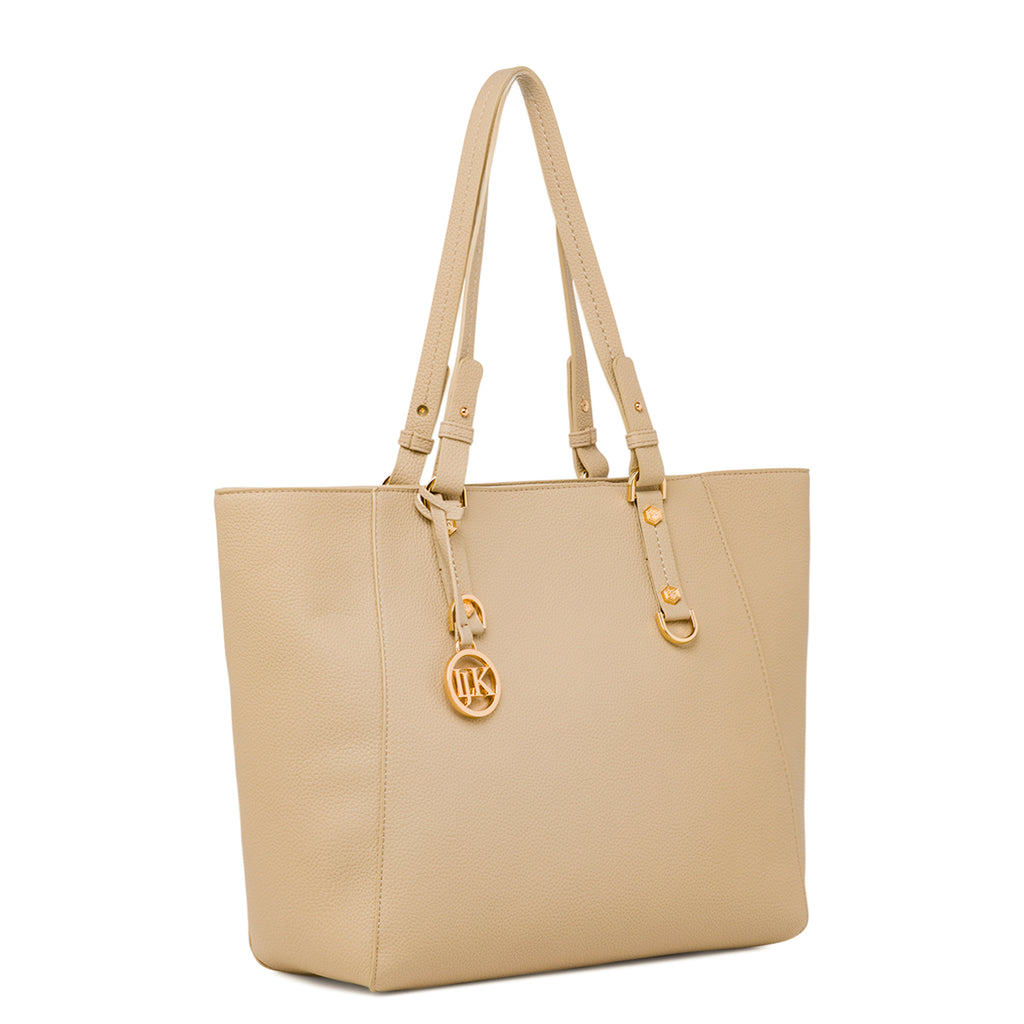 Borsa a spalla beige da Donna con ciondolo logo Lumberjack