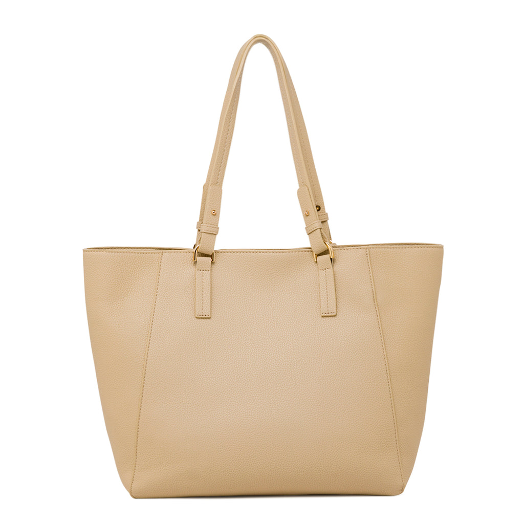 Borsa a spalla beige da Donna con ciondolo logo Lumberjack