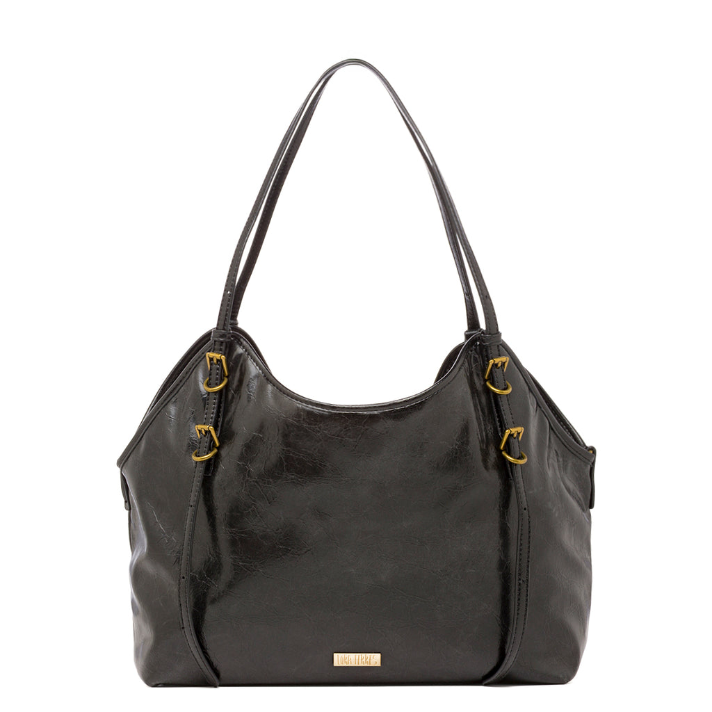 Borsa a spalla nera da Donna con logo Lora Ferres