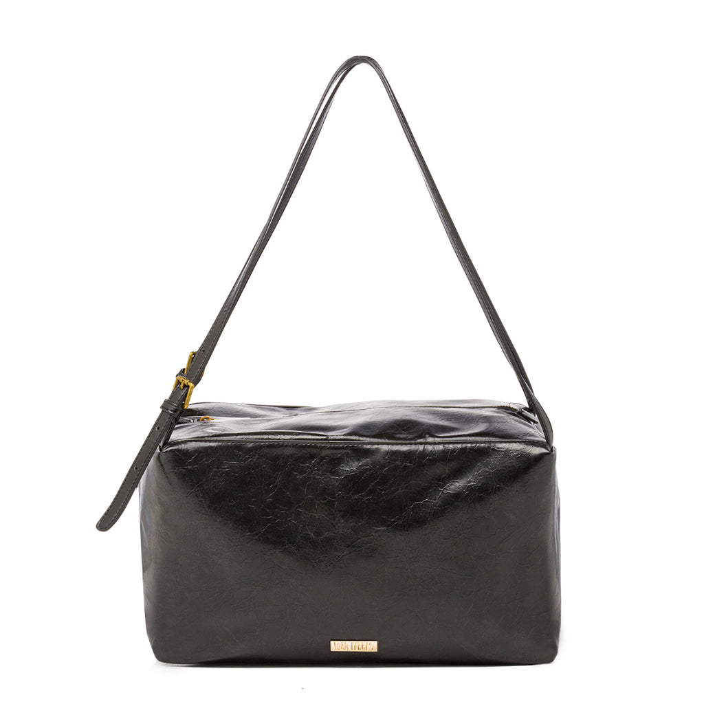 Borsa a spalla nera da Donna con logo Lora Ferres