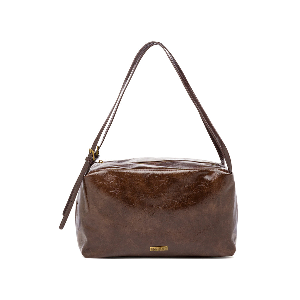 Borsa a spalla marrone da Donna Lora Ferres