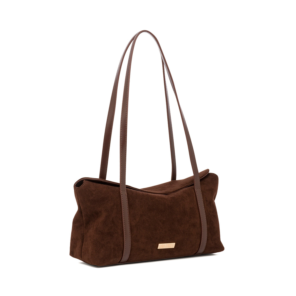 Borsa a spalla marrone da Donna in camoscio Lora Ferres