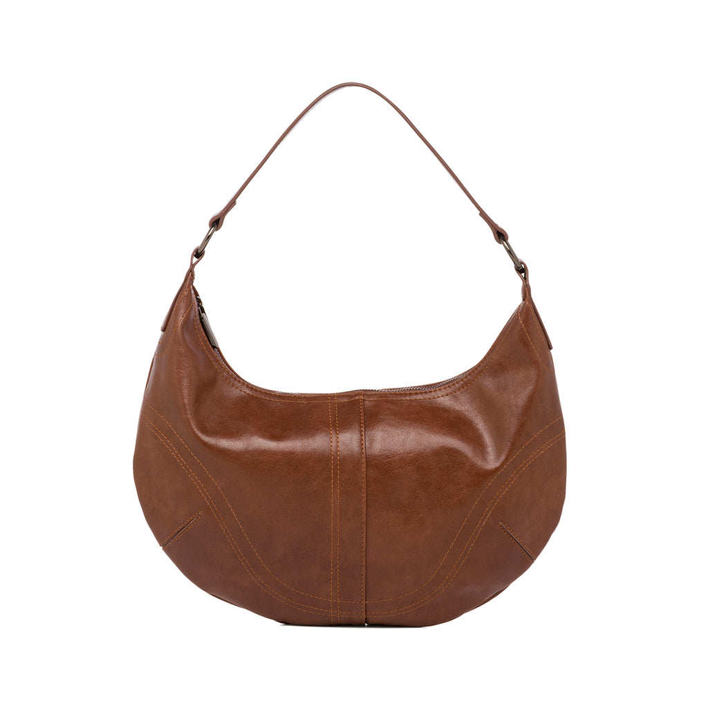 Borsa a mezzaluna marrone da Donna Lora Ferres