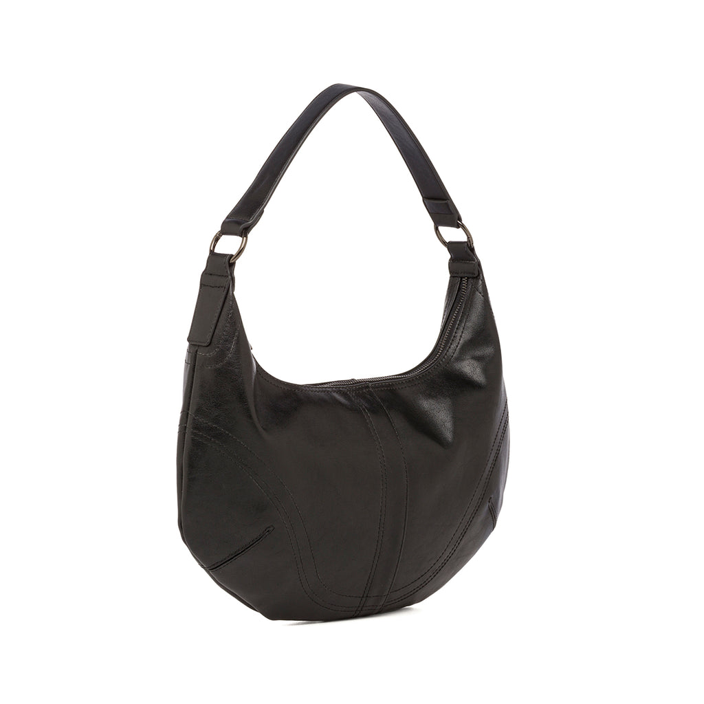 Borsa a mezzaluna nera da Donna Lora Ferres