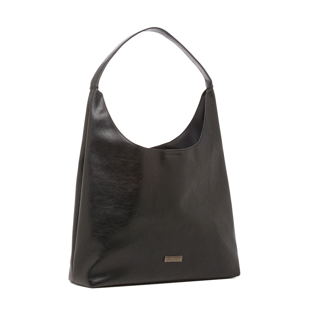 Borsa a spalla nera da Donna con chiusura bottone Lora Ferres