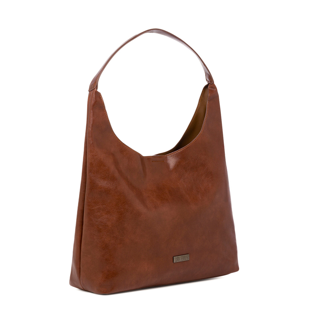 Borsa a spalla marrone da Donna con logo Lora Ferres