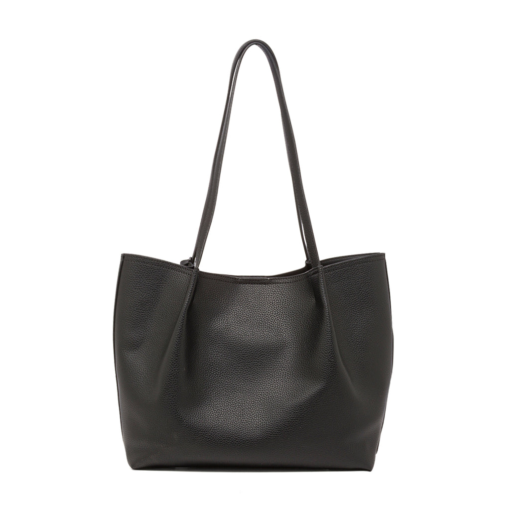 Borsa a Spalla da Donna Nera con Pochette Rimovibile Lora Ferres