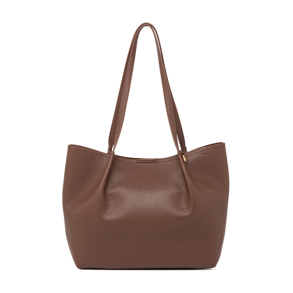 Borsa a spalla marrone da Donna con dettagli arricciati Lora Ferres