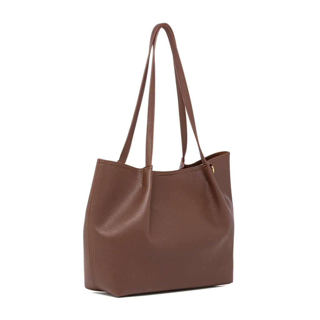 Borsa a spalla marrone da Donna con dettagli arricciati Lora Ferres