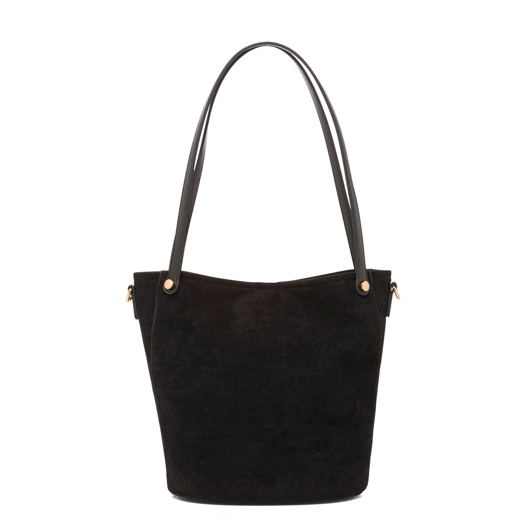 Borsa a secchiello nera da Donna con logo Lora Ferres