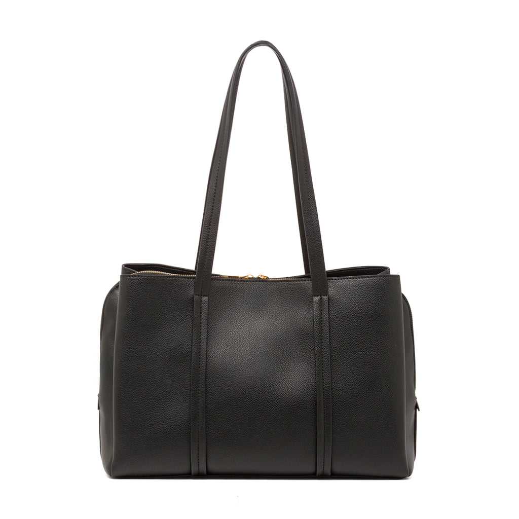 Borsa a Spalla da Donna Nera con Doppio Manico Lora Ferres