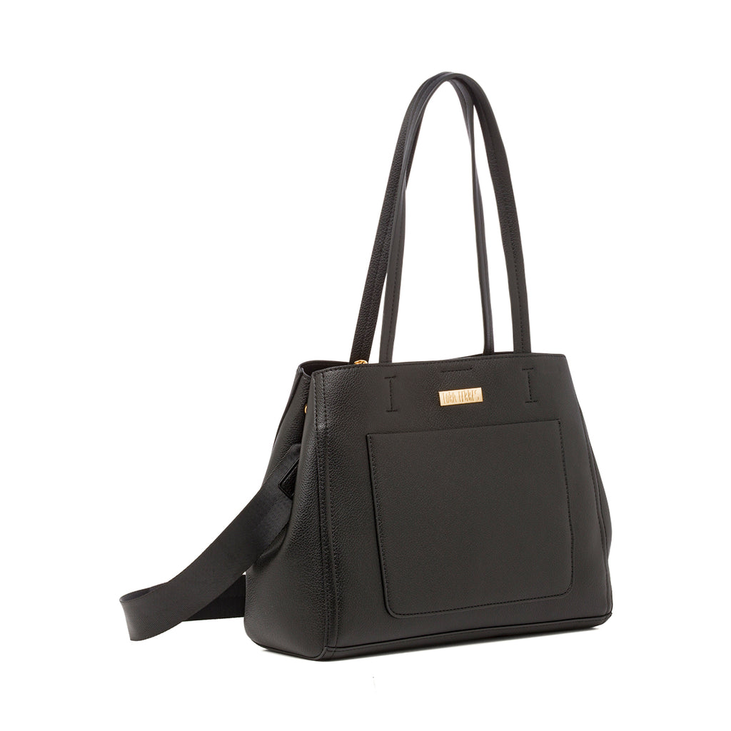 Borsa a spalla nera da Donna con portafoglio Lora Ferres