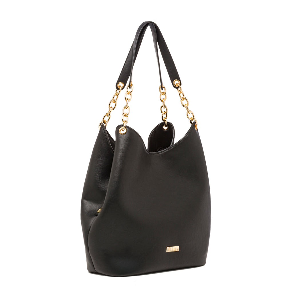 Borsa a spalla nera da Donna con catena Lora Ferres