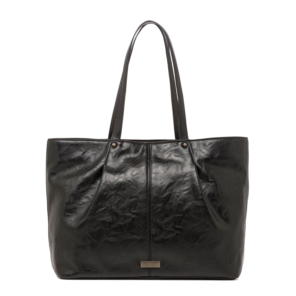 Borsa a spalla nera da Donna effetto stropicciato Lora Ferres