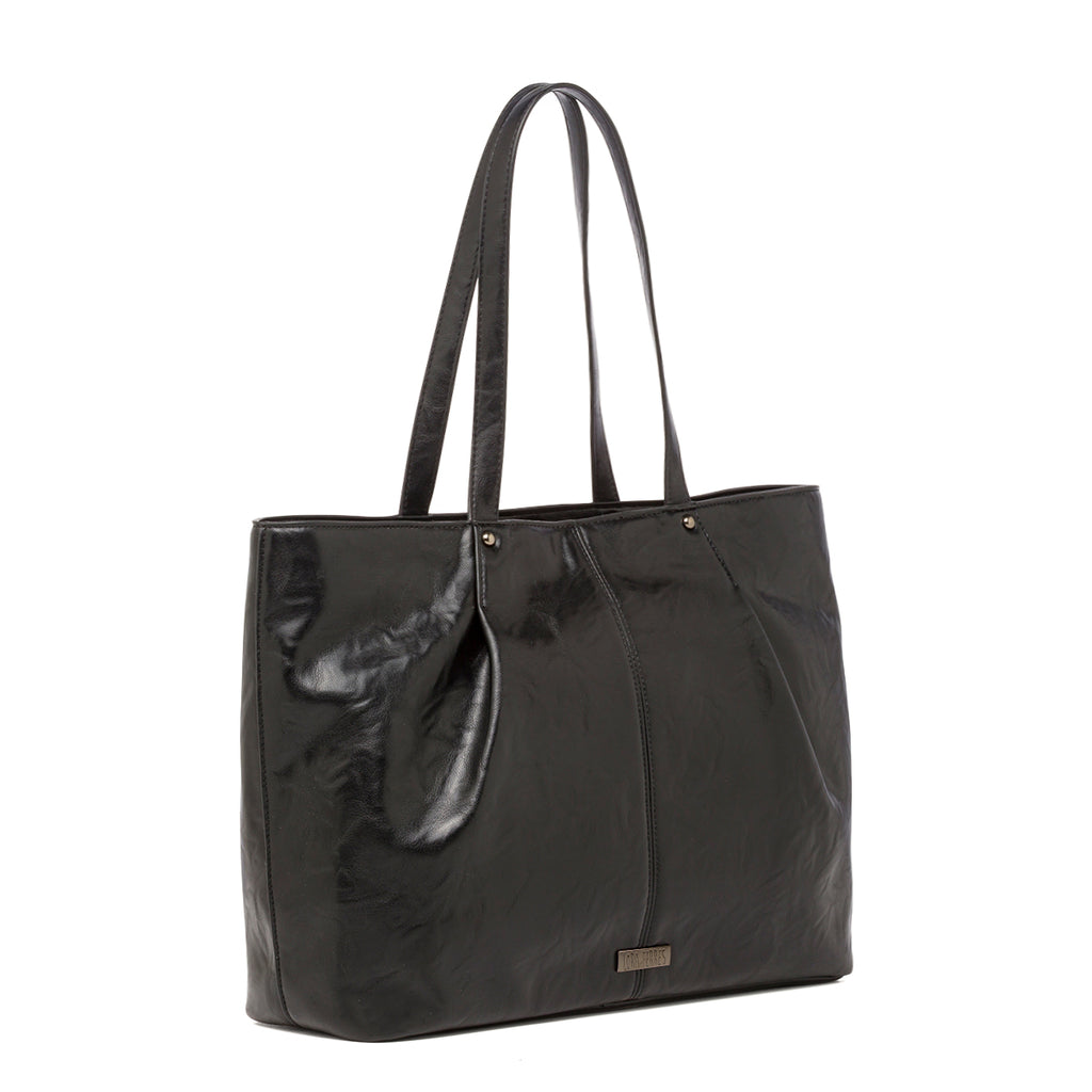 Borsa a spalla nera da Donna effetto stropicciato Lora Ferres