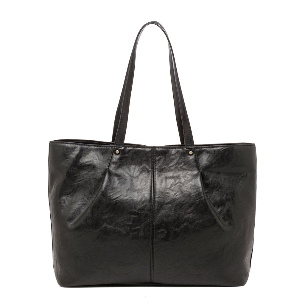 Borsa a spalla nera da Donna effetto stropicciato Lora Ferres