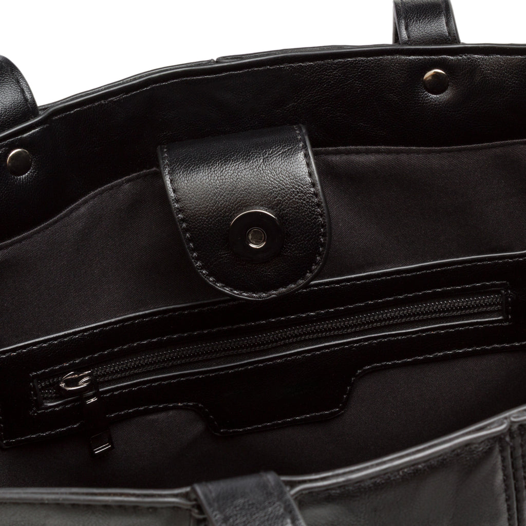 Borsa a spalla nera da Donna effetto stropicciato Lora Ferres