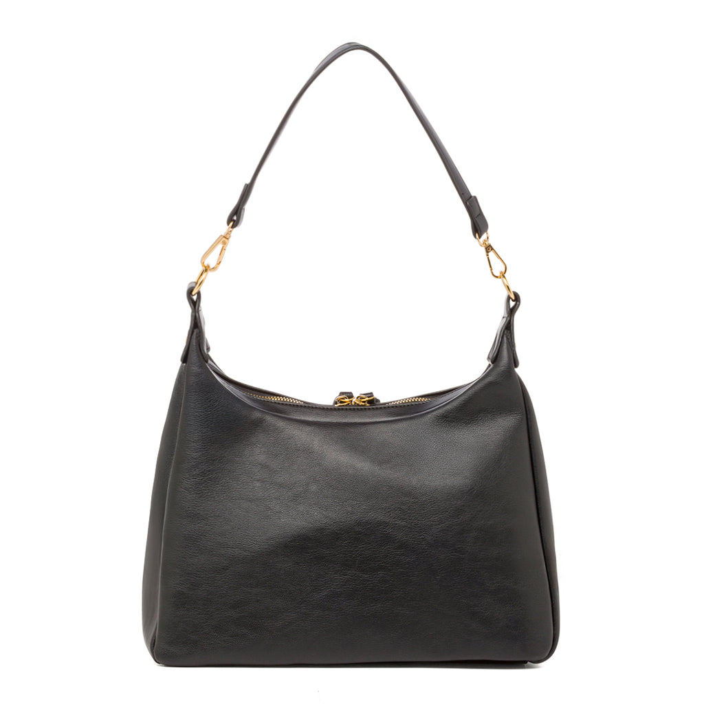 Borsa a spalla nera da Donna con tasca e zip Lora Ferres