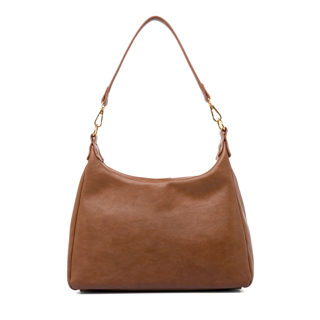 Borsa a spalla beige da Donna con tasca e zip Lora Ferres