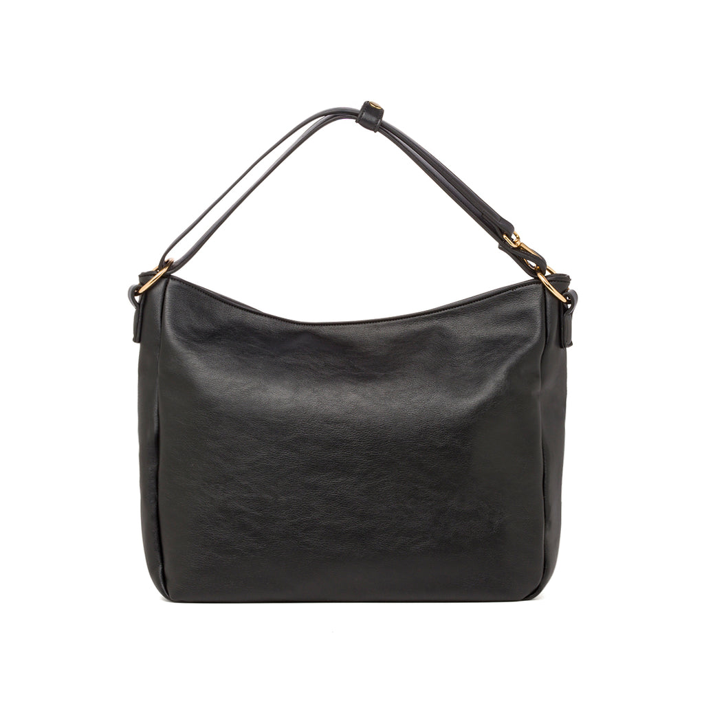 Borsa a spalla nera da Donna con tasca e logo frontale Lora Ferres