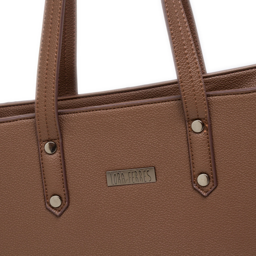 Borsa a spalla marrone da Donna con tracolla rimovibile Lora Ferres