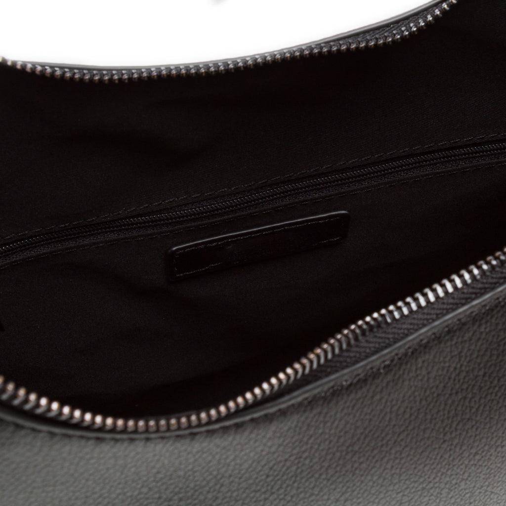 Borsa a spalla nera da Donna con zip e logo Lora Ferres