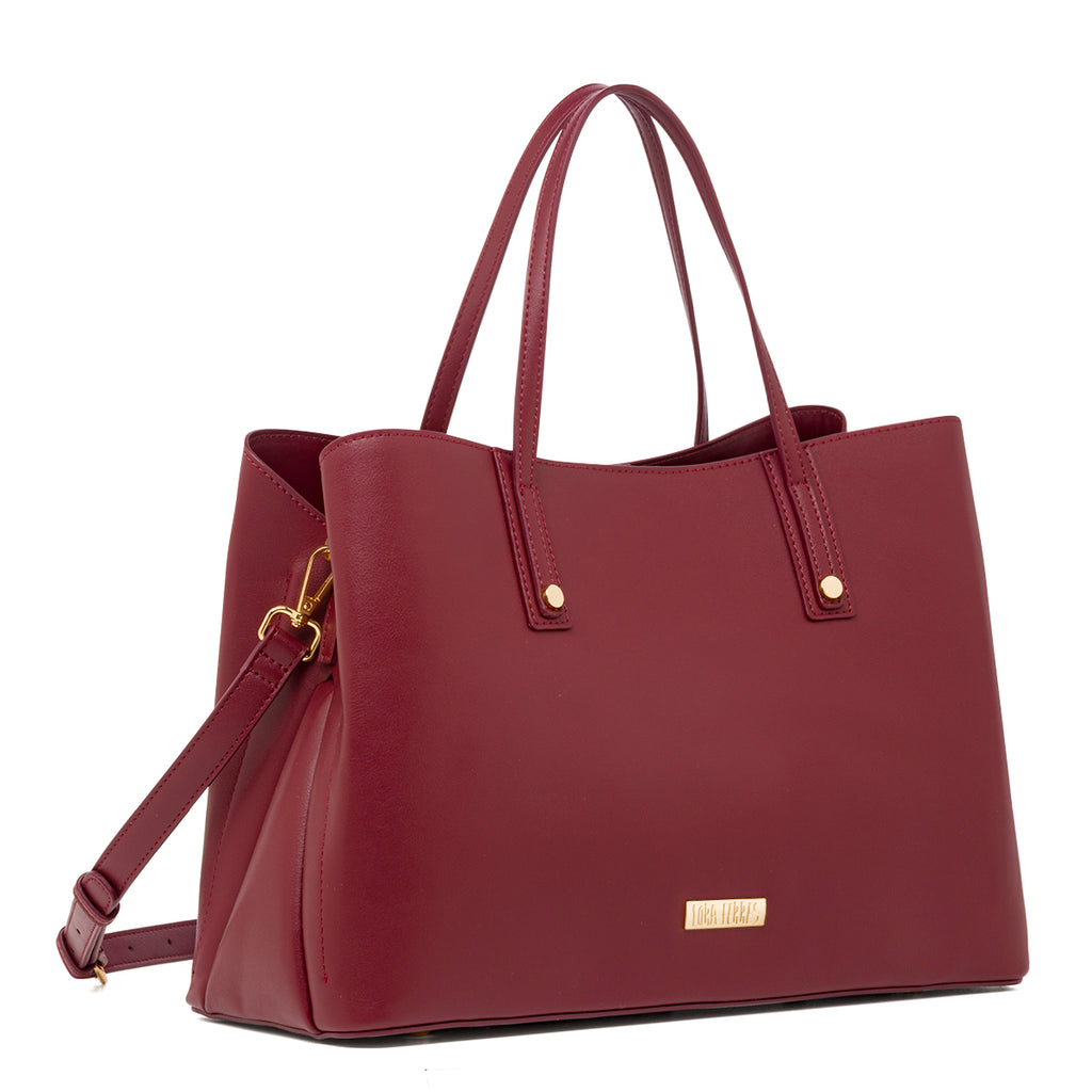 Borsa a spalla rossa da Donna con tracolla rimovibile Lora Ferres