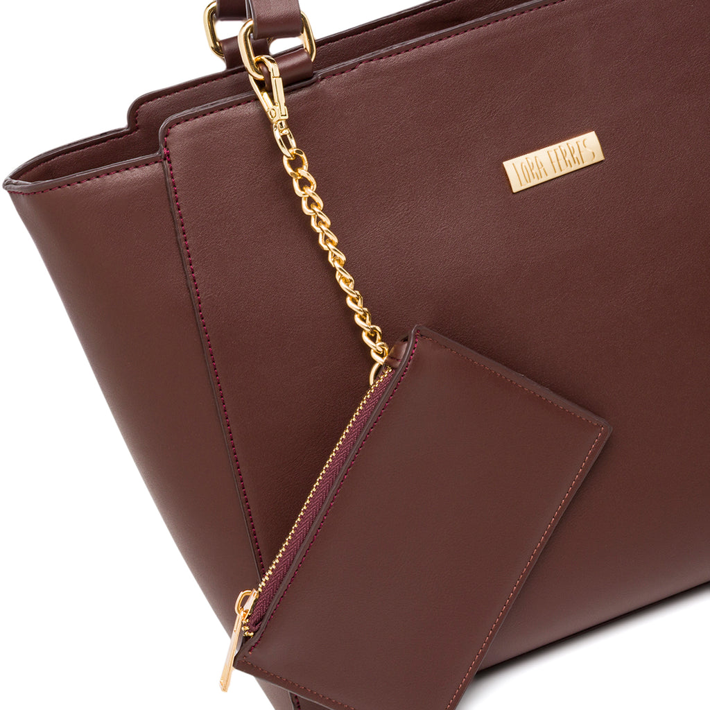 Borsa a spalla marrone da Donna con portamonete Lora Ferres