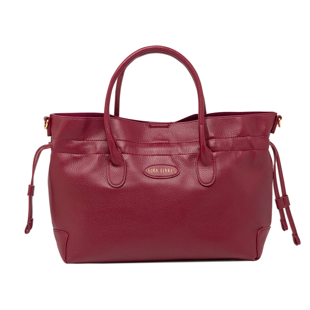 Borsa a spalla comoda ed elegante da donna bordeaux Lora Ferres