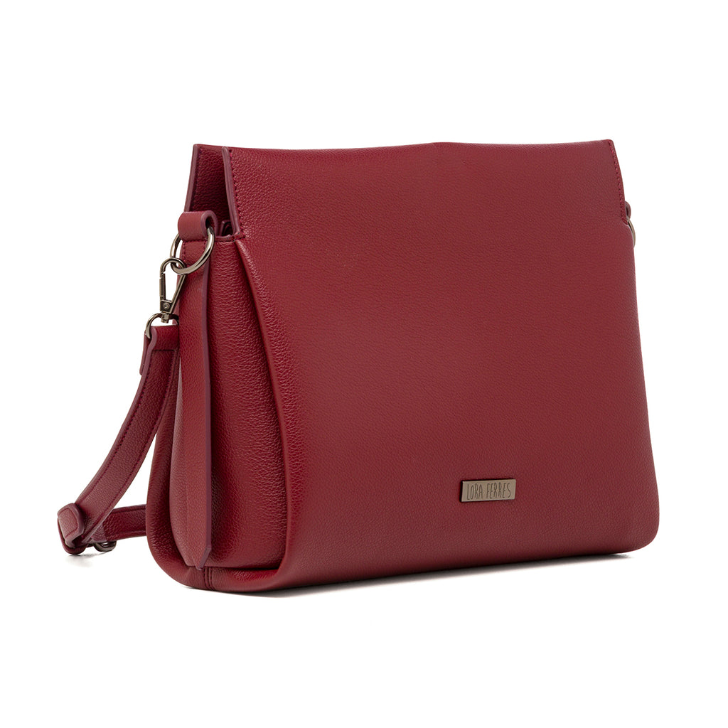 Borsa a Spalla da Donna Rossa con Tracolla Regolabile Lora Ferres