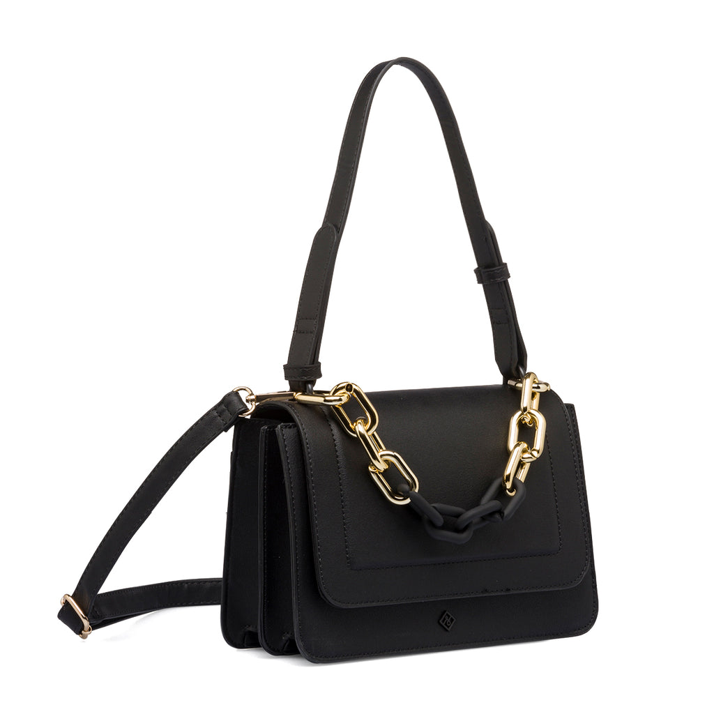 Borsa a mano nera da donna in "pelle vegana" Call It Spring Chainned