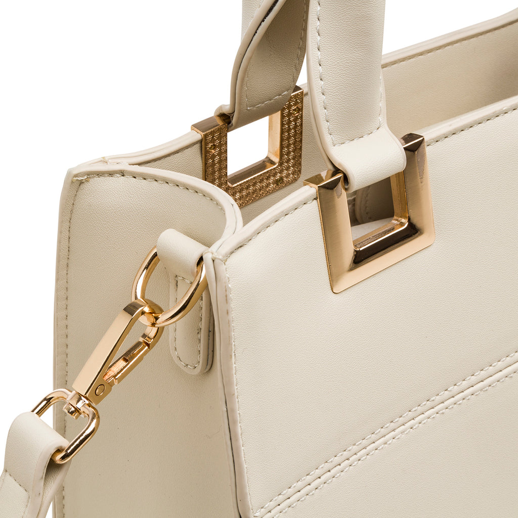 Borsa a mano da donna bianca off-white Lora Ferres