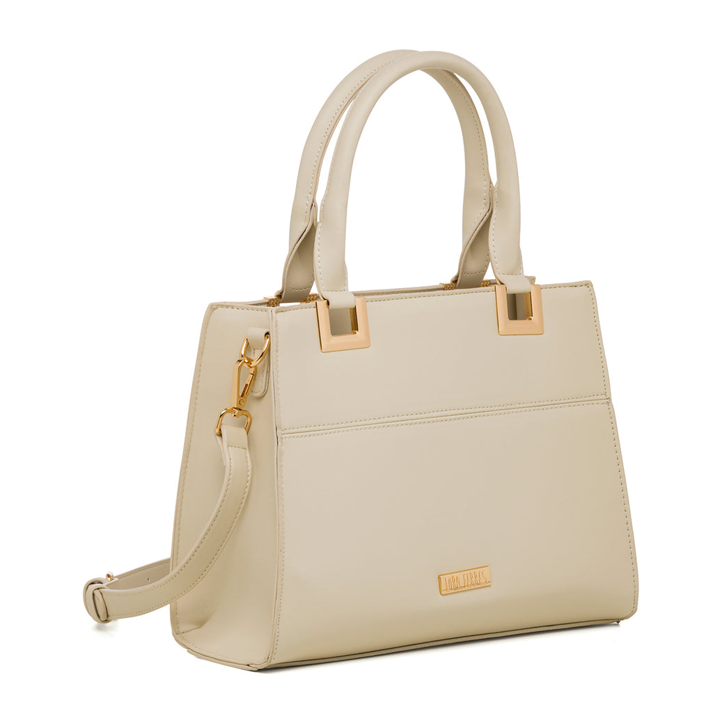 Borsa a mano da donna bianca off-white Lora Ferres