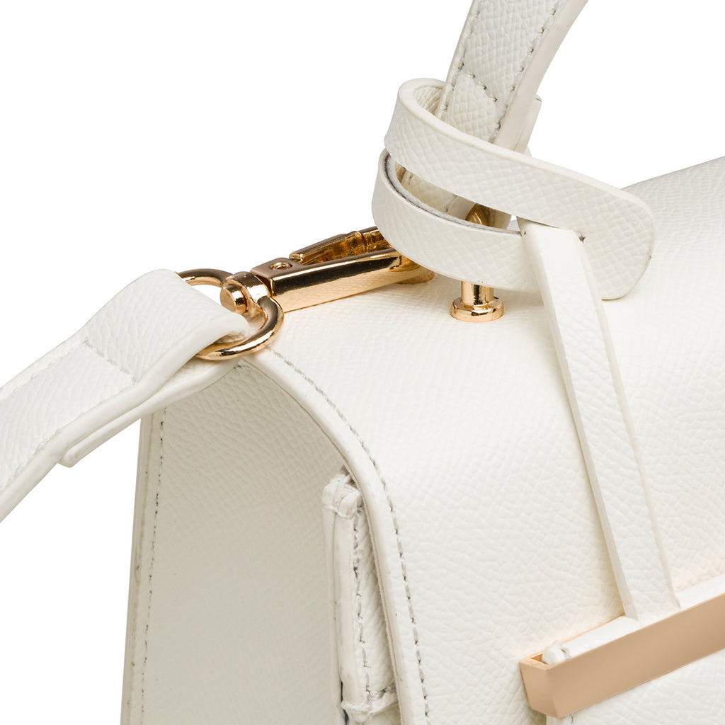 Borsa a mano bianca da donna con pendaglio Lora Ferres