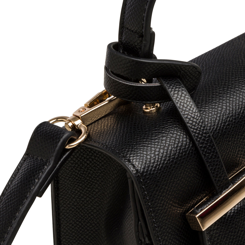 Borsa a mano nera da donna con pendaglio Lora Ferres