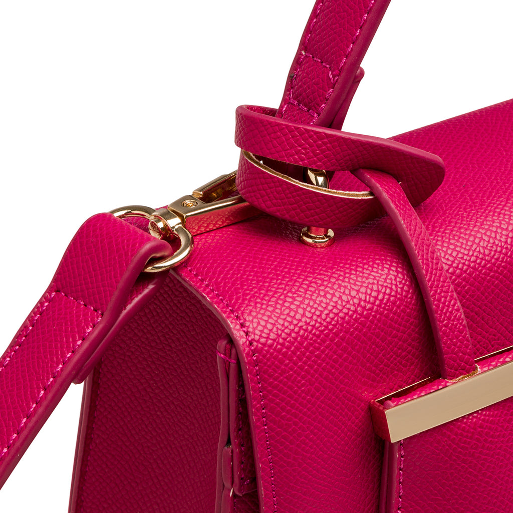 Borsa a mano fucsia da donna con pendaglio Lora Ferres