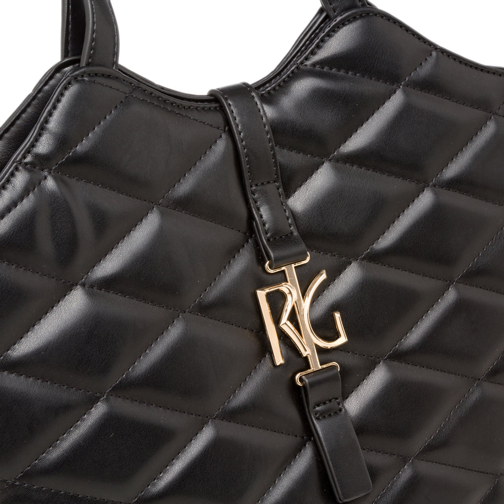 Borsa a mano nero da donna effetto trapuntato Romeo Gigli Milano