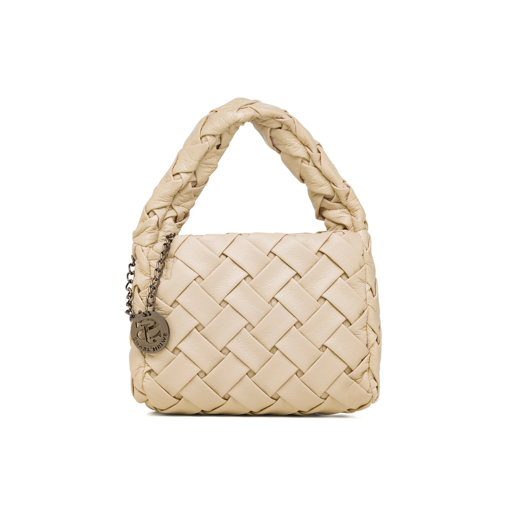 Borsa a mano bianco off-white da donna effetto intrecciato Swish Jeans