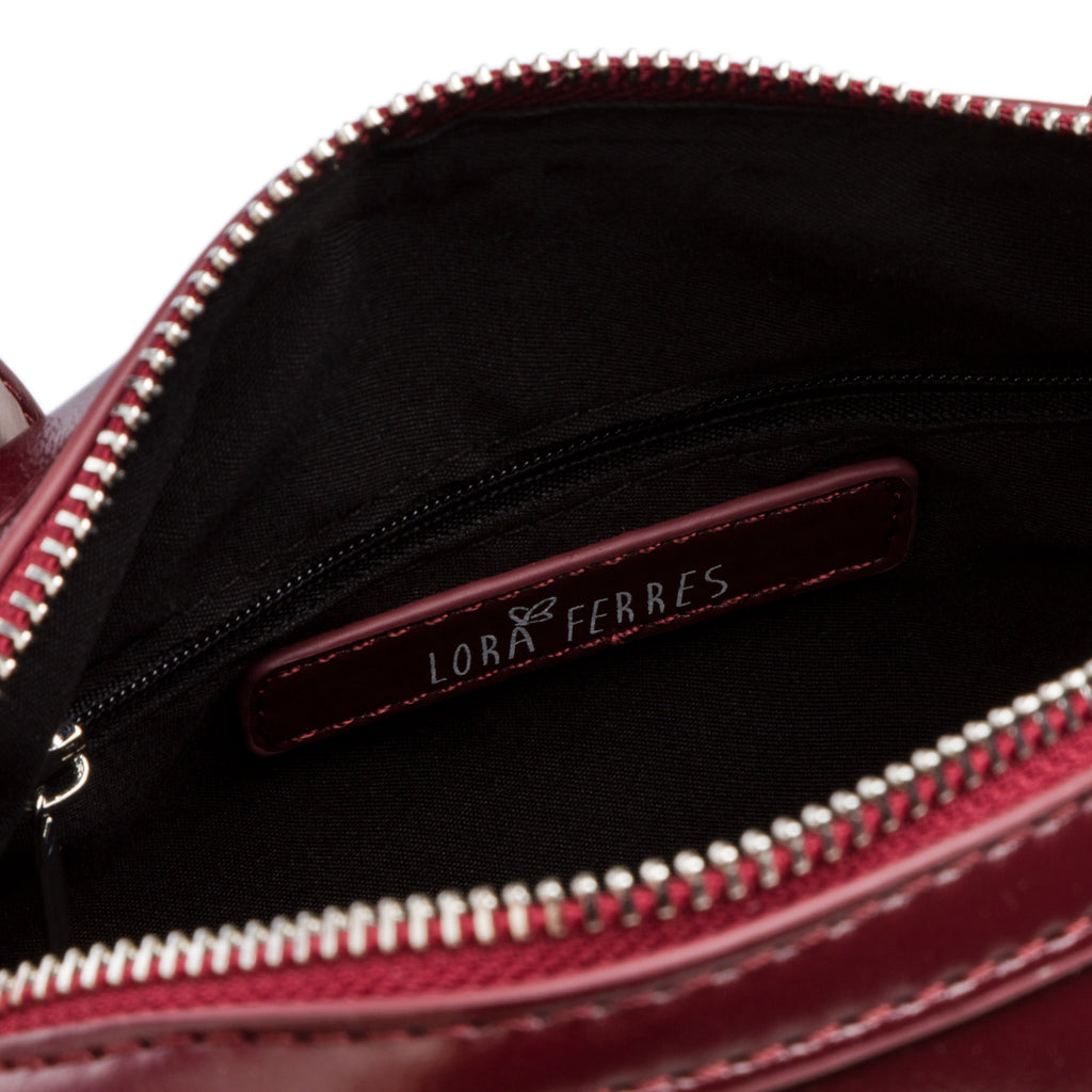Borsa a mano bordeaux da donna Lora Ferres